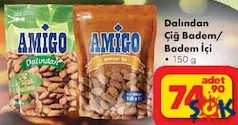 AMİGO DALINDAN ÇİĞ BADEM/BADEM İÇİ 150 G